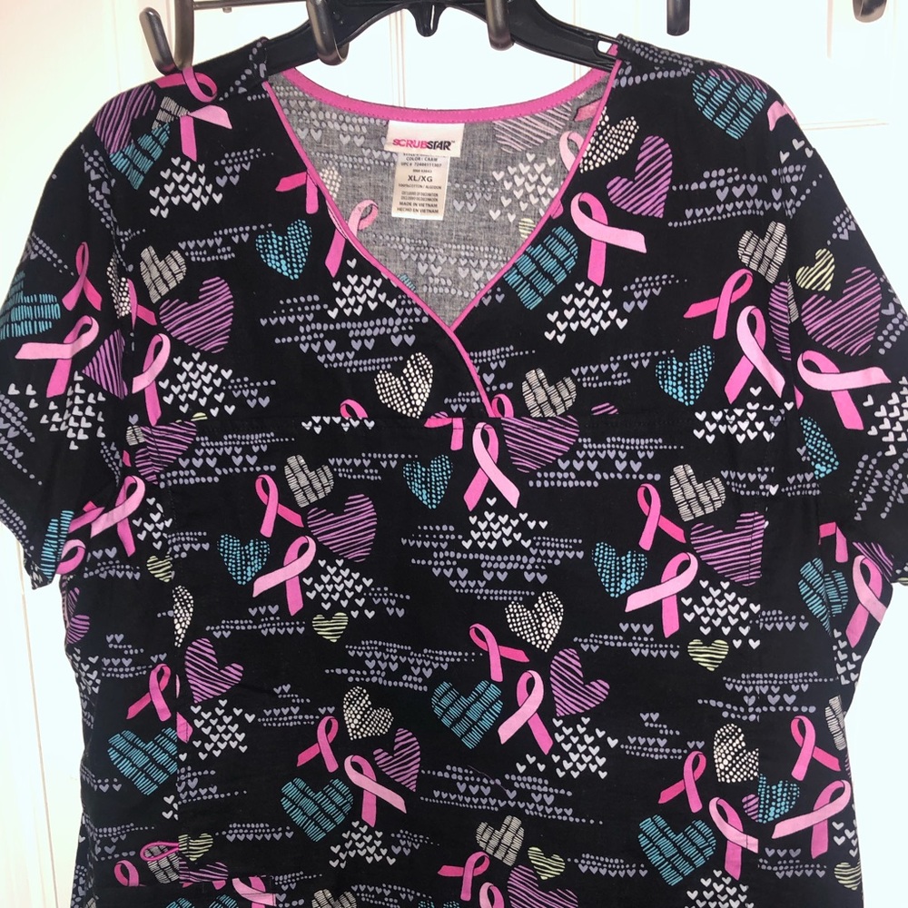 ScrubStar XL Breast Cancer Uniform Top